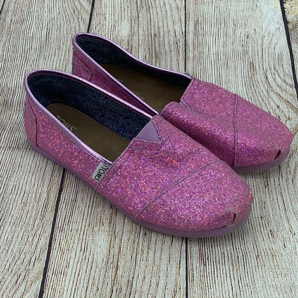 🎉Toms Pink Glitter Slip Ons - Picture 12 of 12